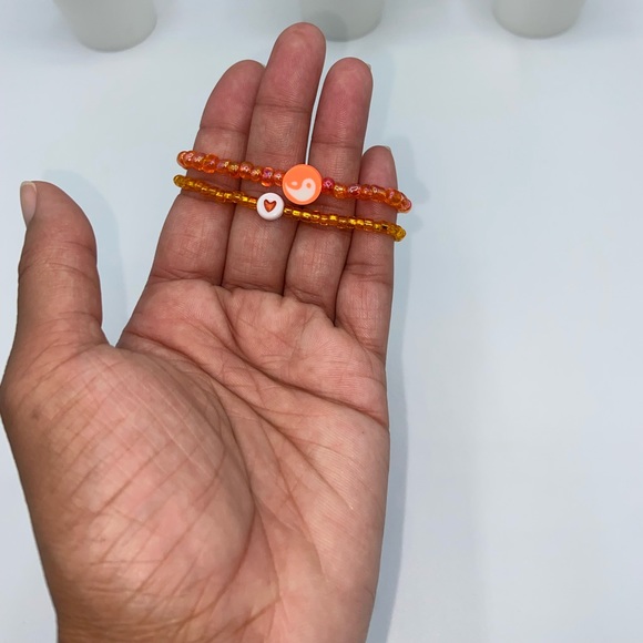 Handmade Trendy Y2K Inspired Glass Seed Bead Bracelet Set - Picture 6 of 7